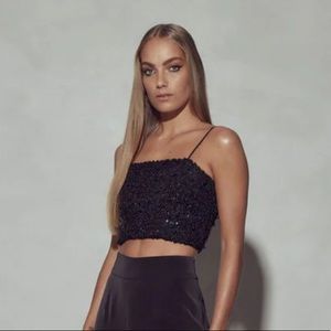 Kianna Sparkly Crop Top